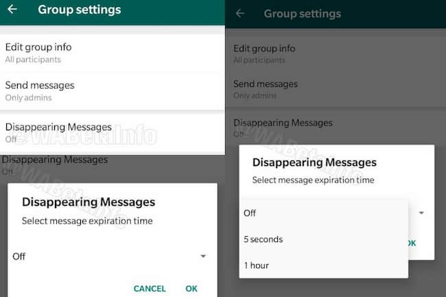 كيفية إرسال رسائل تحذف تلقائياً على Whatsapp