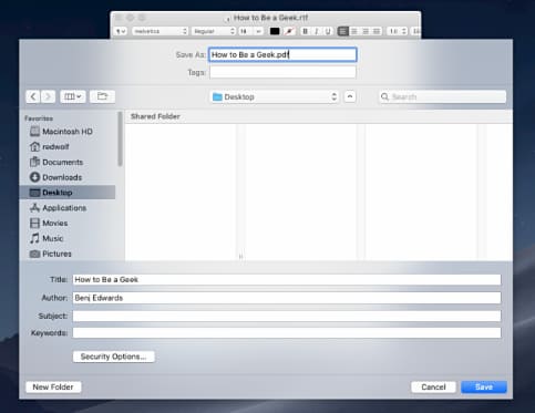 Comment imprimer des documents sous forme de fichier PDF sur Mac