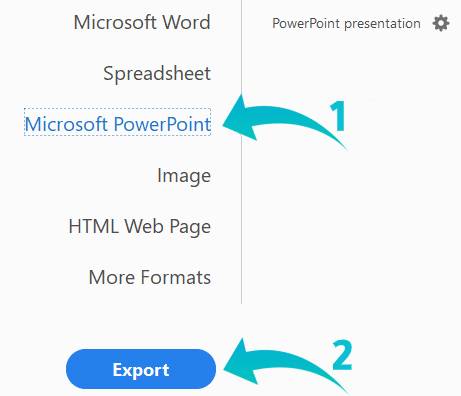 تحويل ملف pdf إلى powerpoint باستخدام Adobe Acrobat DC