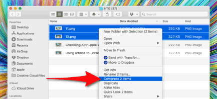 Comment compresser des fichiers sur Mac