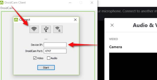 تشغيل كاميرا الأندرويد للكمبيوتر على Windows 10