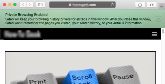 Comment toujours ouvrir Safari en mode incognito sur Mac
