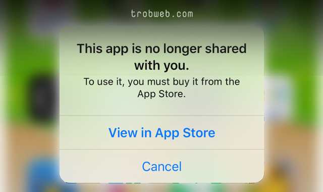 حل مشكلة This App Is No Longer Shared With You على الايفون