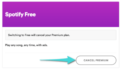 إلغاء الاشتراك في عضوية Spotify Premium
