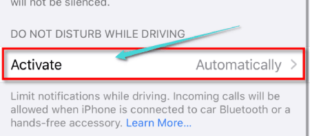 Comment désactiver la fonction Ne pas déranger en conduisant sur iPhone