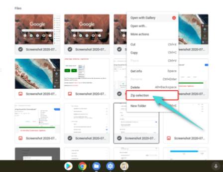 Comment compresser des fichiers sur Chrome OS