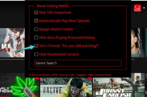 Désactivez l'option "Vous voyez toujours?" Sur Netflix