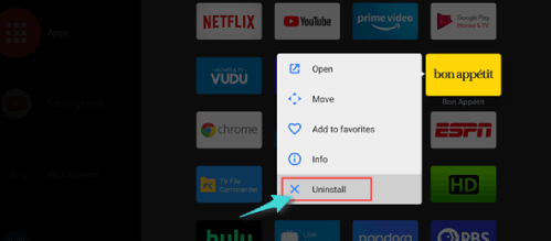 Comment désinstaller une application sur Android TV