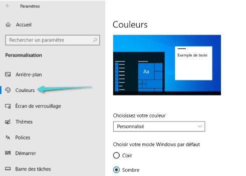 Personnalisez la couleur du menu démarrer sur Windows 10