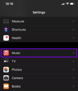 Paramètres Apple Music Sur l'iPhone