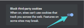 Bloquer les cookies tiers en mode navigation privée sur Google Chrome