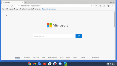 Utilisation de Microsoft Edge sur Chromebook