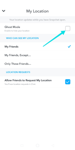 Ne partagez pas votre emplacement Snapmap pour la confidentialité
