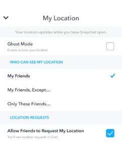 كيفية مشاركة موقع تواجدي على خريطة snapchat