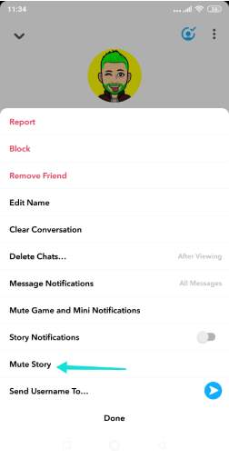 Comment désactiver l'histoire de quelqu'un sur votre compte Snapchat