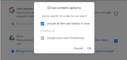 Comment extraire des fichiers de google drive