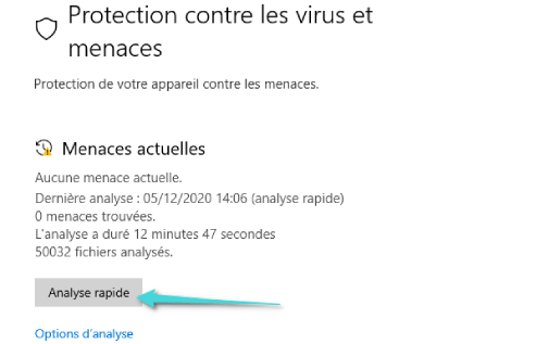 Vérifiez votre ordinateur et recherchez les virus