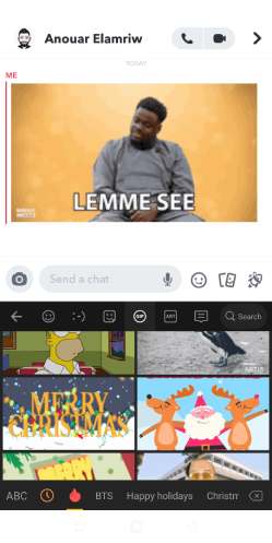 كيفية إرسال صور GIF إلى شخص على Snapchat