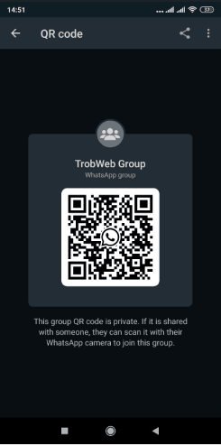 Partager le code qr pour le groupe Whatsapp