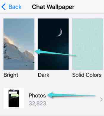 Définir un fond d'écran personnalisé pour le chat Whatsapp