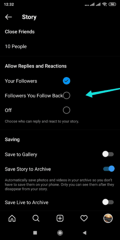 Masquer la fonction de réponse et interagir avec Instagram Story