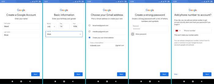 Créer un e-mail via une application Gmail