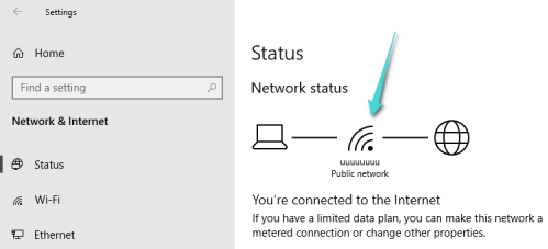 Vérifiez la puissance du signal Wi-Fi via les paramètres de Windows 10
