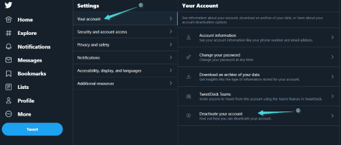 Comment supprimer définitivement un compte Twitter via le site Web