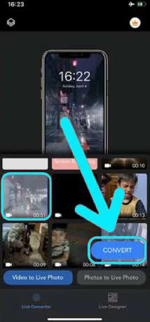 استخدام تطبيق VideoToLive لتعيين الفيديو كخلفية لشاشة قفل الايفون