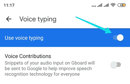 Activer la saisie vocale sur Android