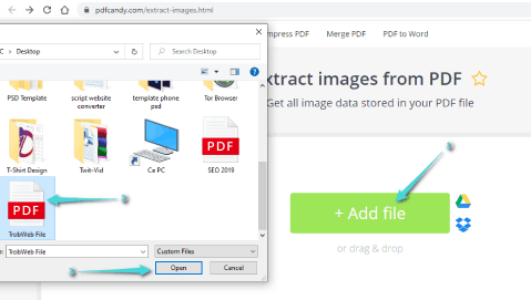Sélectionnez un fichier PDF pour extraire des images en ligne