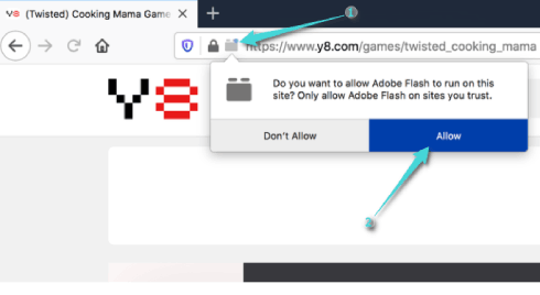 تمكين Adobe Flash Player في موزيلا فايرفوكس على الماك