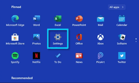 Paramètres Windows 11