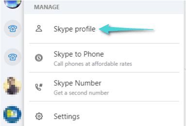 Votre profil Skype