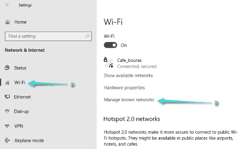 Comment se connecter à un réseau wifi caché sur Windows 10 des paramètres