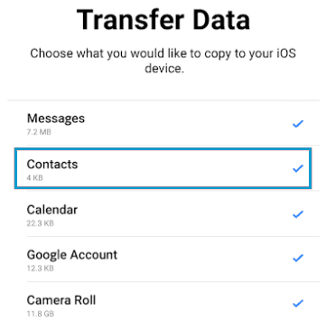 Transférer des contacts d'Android vers iPhone