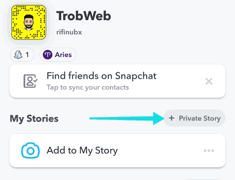 Créez votre propre liste d'histoires sur Snapchat