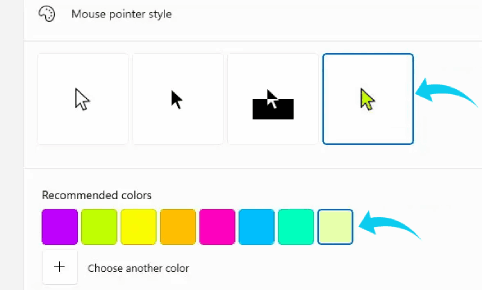 Changer la couleur du pointeur de la souris sur Windows 11