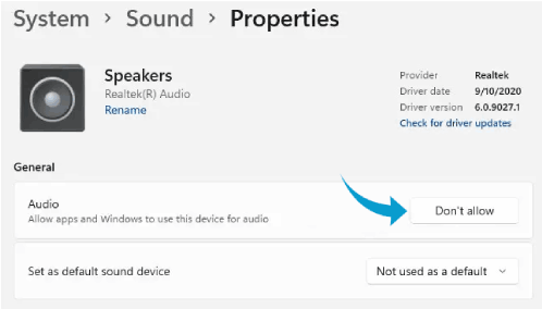 Désactivez le périphérique audio externe sur Windows 11
