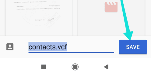 Transférer des contacts via un fichier VCF
