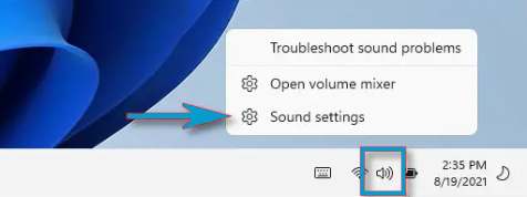 إعدادات الصوت على Windows 11