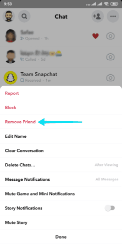 طريقة حذف صديق من قائمة أصدقائك على Snapchat