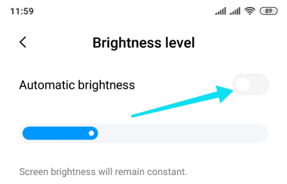 Désactiver automatiquement la luminosité de l'écran sur Android