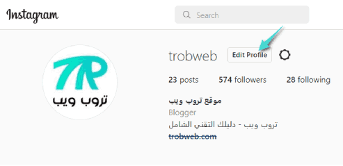 Modifier le profil sur Instagram via le Web
