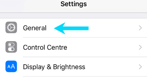 Paramètres généraux sur l'iPhone pour modifier la date et l'heure