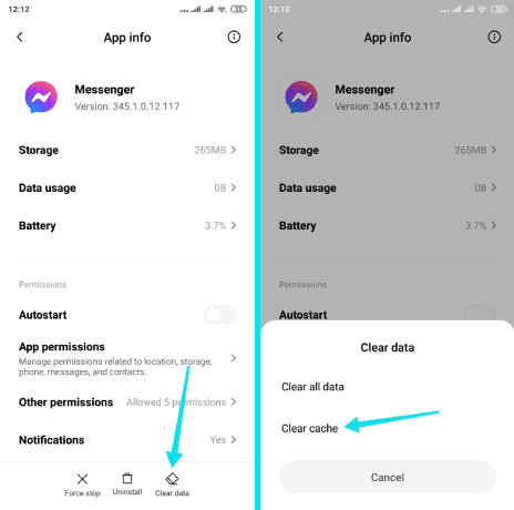 Effacer le cache pour résoudre l'attente de connexion réseau sur Messenger