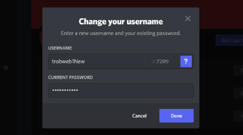 changer le nom d'utilisateur dans Discord sur ordinateur