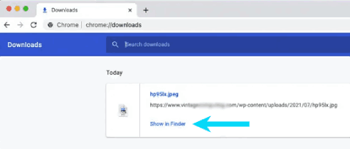 Recherche de fichiers téléchargés à l'aide du navigateur Google Chrome sur Mac