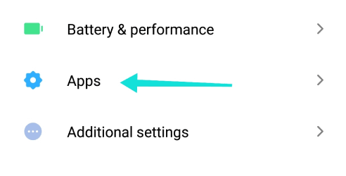 Paramètres de l'application Android