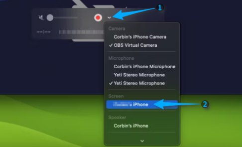 Afficher l'écran de l'iPhone sur Mac en utilisant QuickTime Player